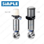 Sanitary Butterfly Valve with Pneumatic Actuator and C-TOP Control Head