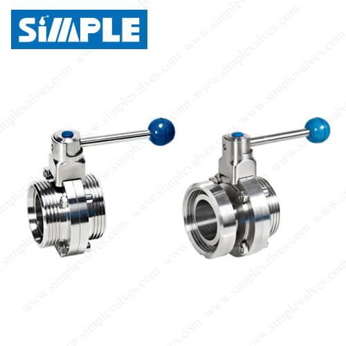 Threaded End Butterfly Valve, Sanitary Design, Manual Type
