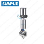 Ultra Sanitary Butterfly Valve with Leakage Paths (Type A), Pneumatic Type