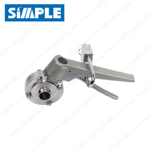 Sanitary Manual Butterfly Valve with SS Lockable Handle