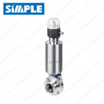 Sanitary Pneumatic Butterfly Valve with F-TOP Position Feedback Device